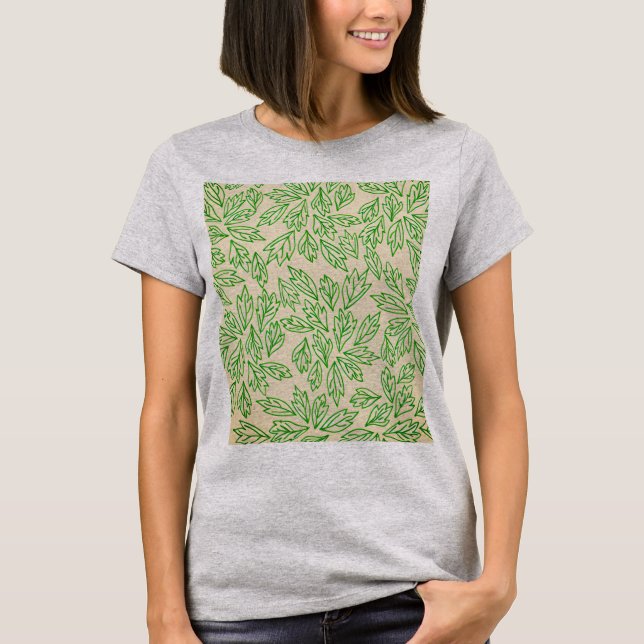 Nature-Inspired Leaf Pattern TShirt (Devant)