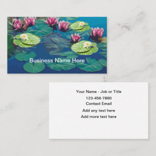 Nature Lily Pond Massage Wellness Cartes de visite