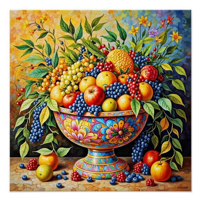 Nature morte - Affiche Fruit Plethora. (Devant)