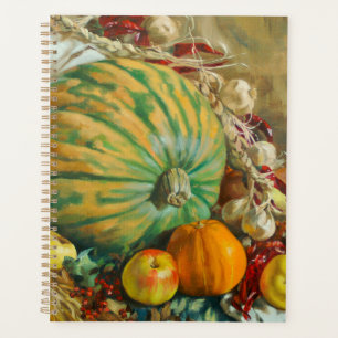 Nature morte de la récolte rustique avec citrouill