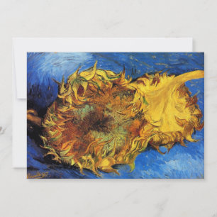 Nature morte Deux tournesols coupés par Vincent va
