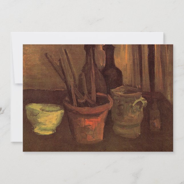 Nature morte Pinceaux dans un pot par Vincent van  (Devant)