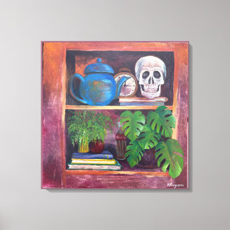 Nature morte sur une étagère Impression sur toile