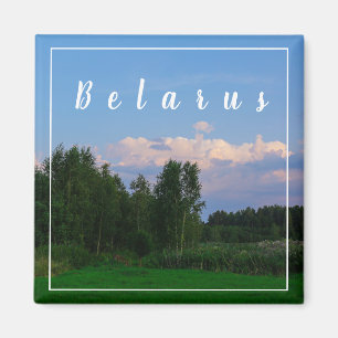 Nature Paysage Paysage Forêt Biélorussie Magnet