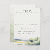 Nature Thématique Mariage Cartes RSVP
