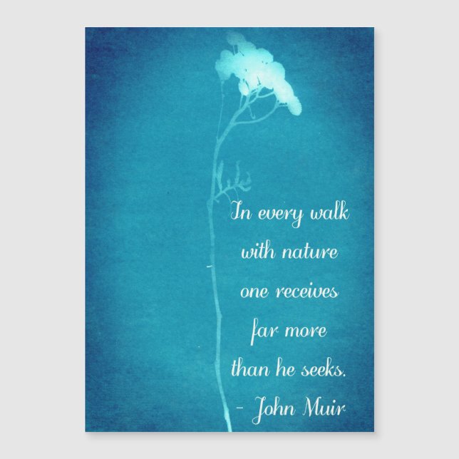 Nature Walk Muir Citation Carte magnétique (Devant)