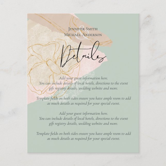 Naturel Sage Dusty Rose Blush Pink Mariage (Devant)