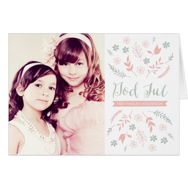 Naturlig jul hälsning (Devant horizontal)