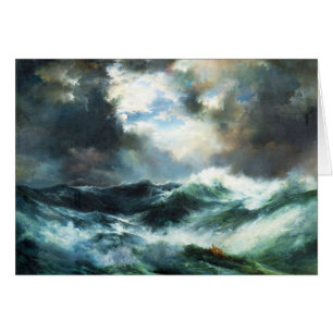 Naufrage éclairé par la lune en mer