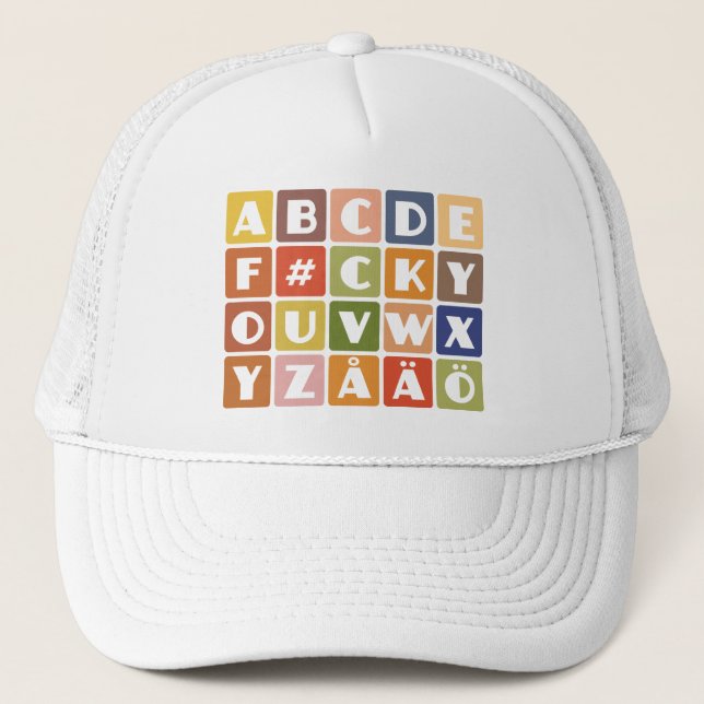 Naughty Alphabets casquette - choisir la couleur (Devant)