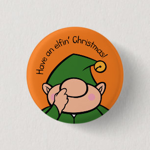 Naughty Elves Picker Badge de Noël