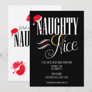 Naughty et Nice Fêtes Invitations