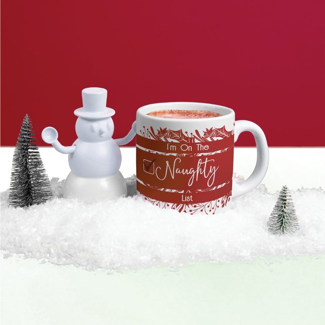 Naughty List Festive et Joueuse Mug de Noël (Créateur téléchargé)