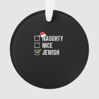 Naughty Nice Jewish Santa Christmas 