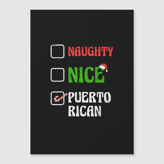 Naughty Nice Puertorican Santa Holiday Sweet  (Devant)