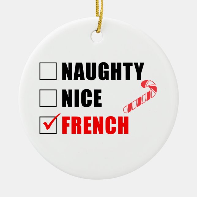 Naughty Nice Sucre de canne français Ornement en c (Devant)