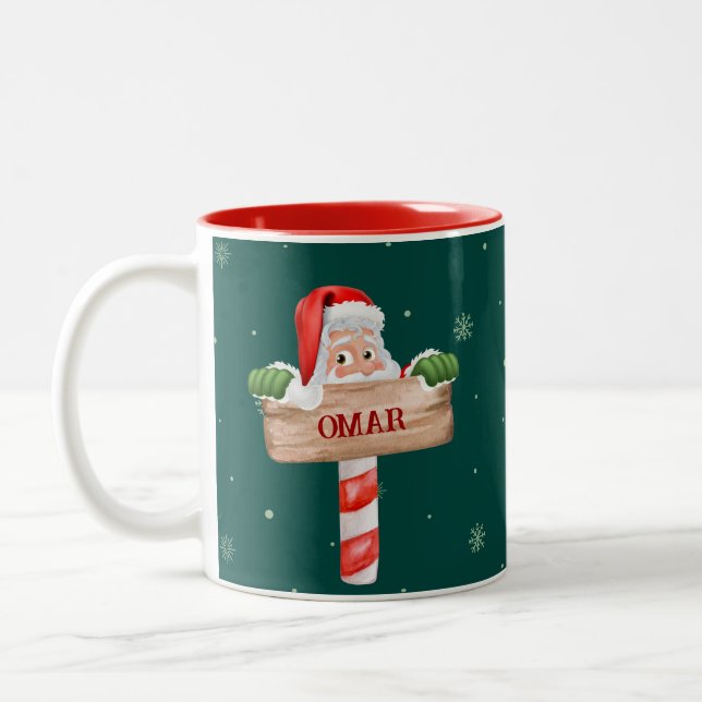 Naughty ou Nice Funny Père Noël Christmas Gift Mug (Gauche)