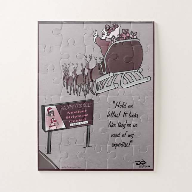 Naughty ou Nice Holiday Oversize Puzzle (Vertical)