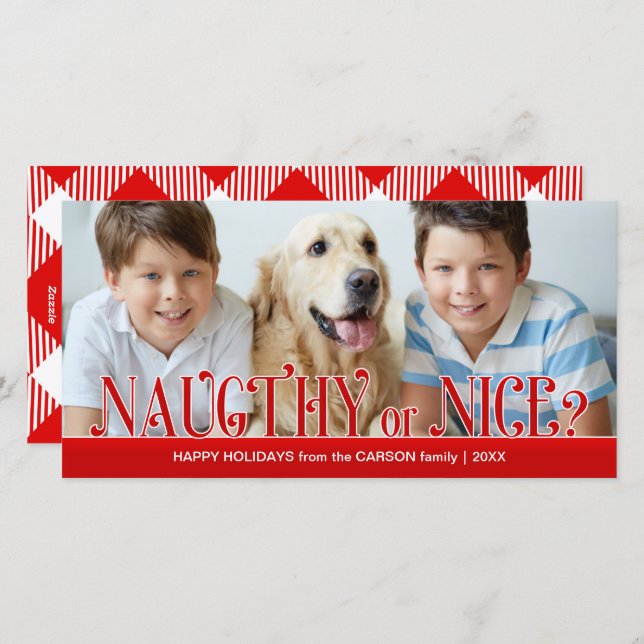Naughty ou Nice ? Simplicité dans la carte Red Hol (Devant / Derrière)