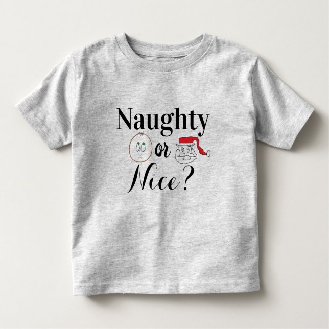 Naughty ou NIce ? T-shirt de Noël (Devant)