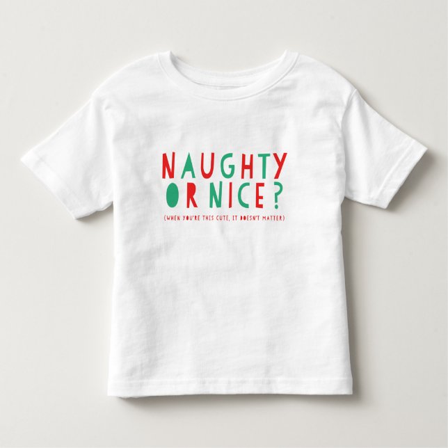 Naughty ou Nice | T-shirt Toddler de vacances (Devant)