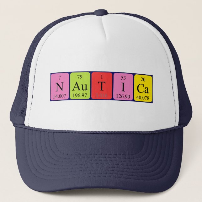 Nautica nom de table périodique casquette (Devant)