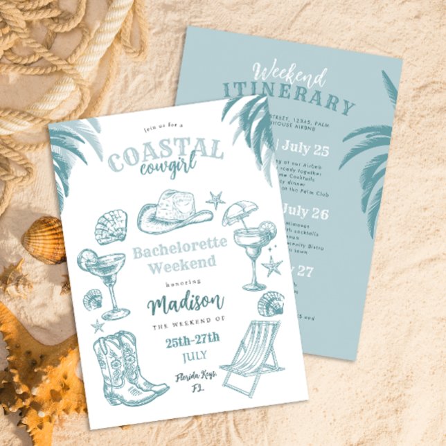 Nautical Beach Bachelorette Party Invitation (Créateur téléchargé)