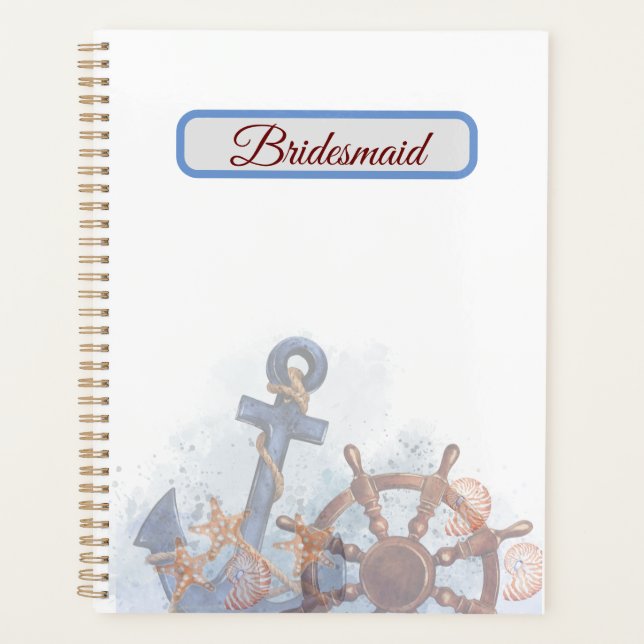 Nautical Beach Wedding Bridesmaid Idée cadeau (Devant)