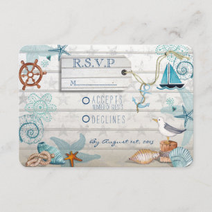 Nautical Beach Wedding RSVP