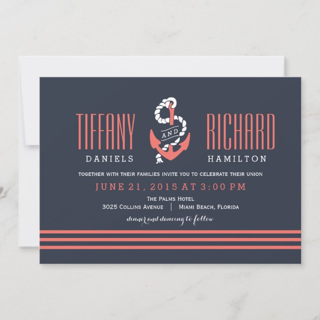 Nautical Chic Wedding Invitations (Devant)