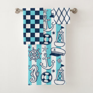 Nautical Doodles – Rayure côtière turquoise et mar