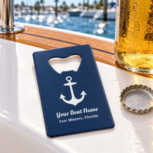Nautical Navy Blue Nom personnalisé du bateau