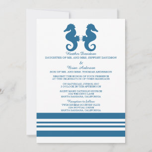 Nautical Seahorse Wedding Invitation