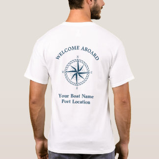 Nautical Star Custom Boat Name T-shirt