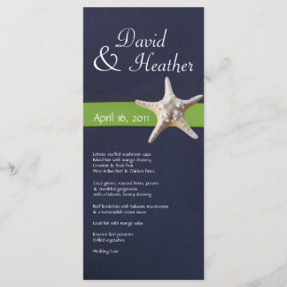 Nautical Starfish Navy et Kelly Green Menu