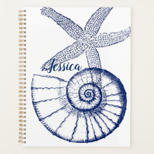 Nautilus Coquille et Starfish Marine Life Personna