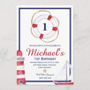 Nautique Anniversaire Invitation Invitation Marine