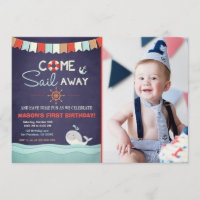 Nautique Anniversaire Invitation Venir Voilier Nau