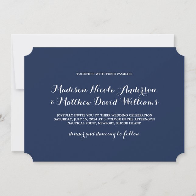 Nautique| Faire-part de mariage (Devant)