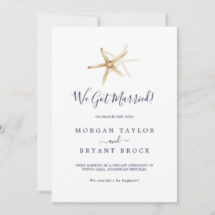Nautique moderne Faire-part Elopement Starfish