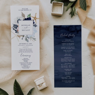 Nautique moderne   Programme de mariage floral