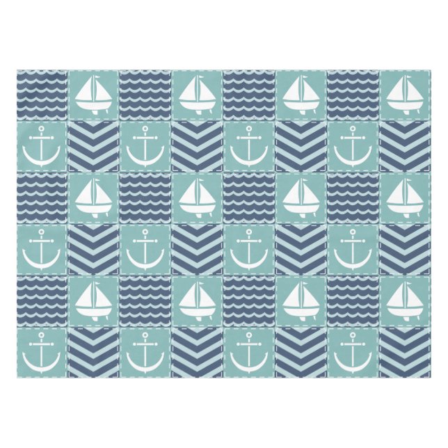 Nautique nappe à courtepointe (Devant (Horizontal))