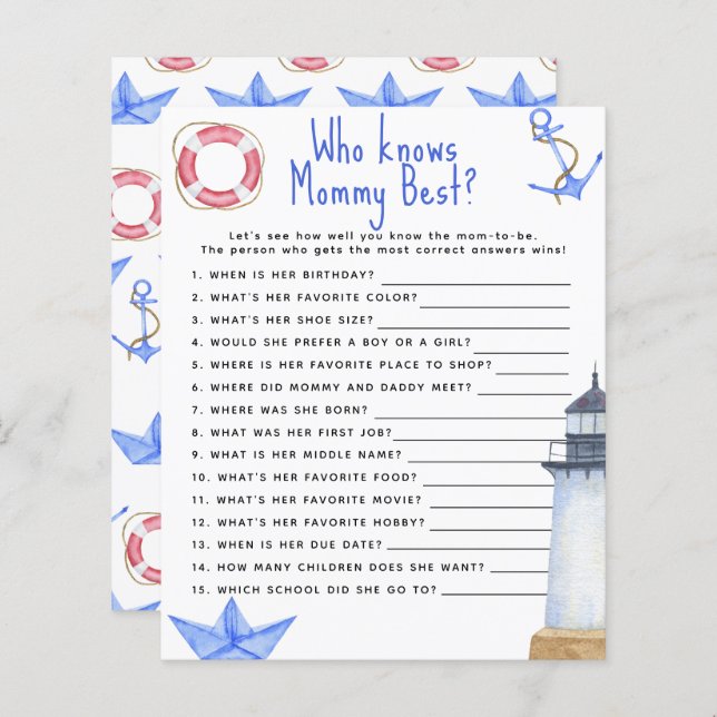 Nautique - Qui connaît maman mieux (Devant / Derrière)