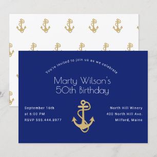 Nautique Son Anniversaire Célébration Invitation