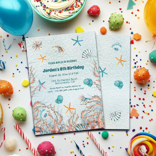 Nautique sous la mer 8e anniversaire Invitation