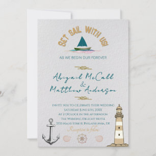 Nautique Voilier Destination Mariage Invitation