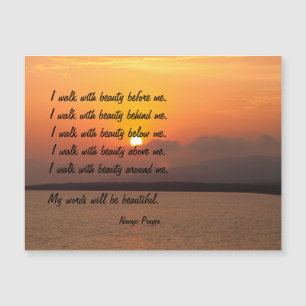 Navajo Prayer Walk in Beauty Magnetic Card