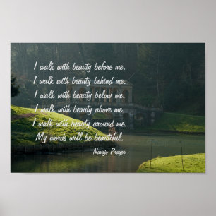 Navajo Prayer Walk in Beauty Poster