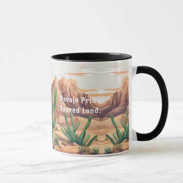 Navajo Pride Typographie Spirit Mug (Droite)