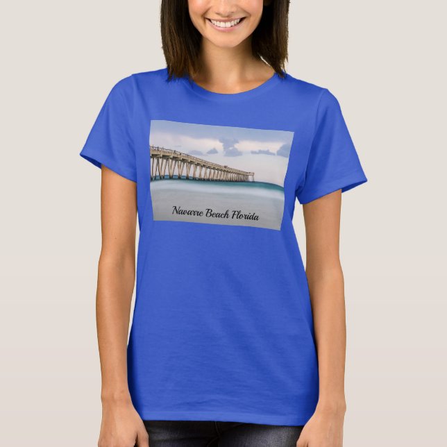 Navarre Beach Pêche Jetée T-Shirt (Devant)